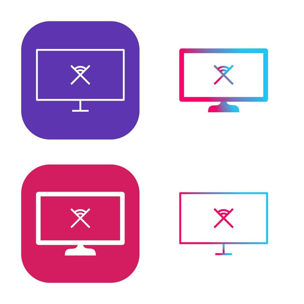 Unique Disconnected Network Vector Icon