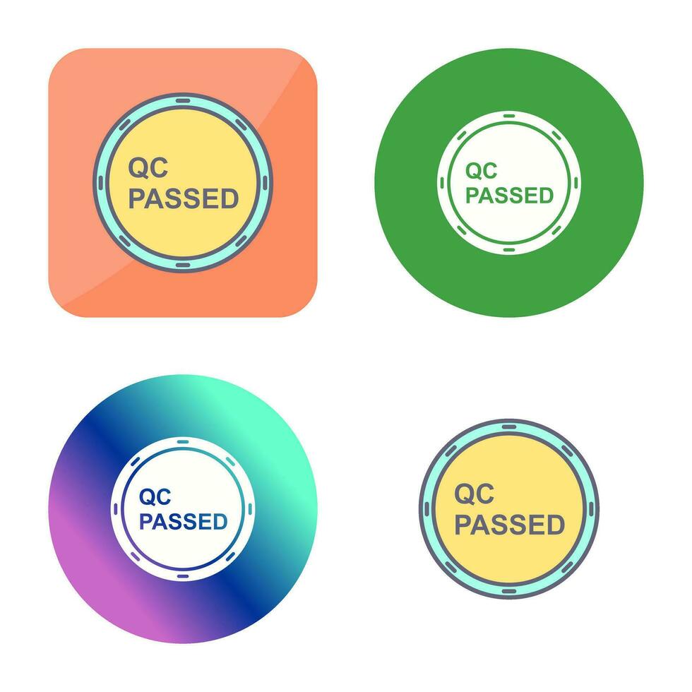 Unique QC Passed Vector Icon