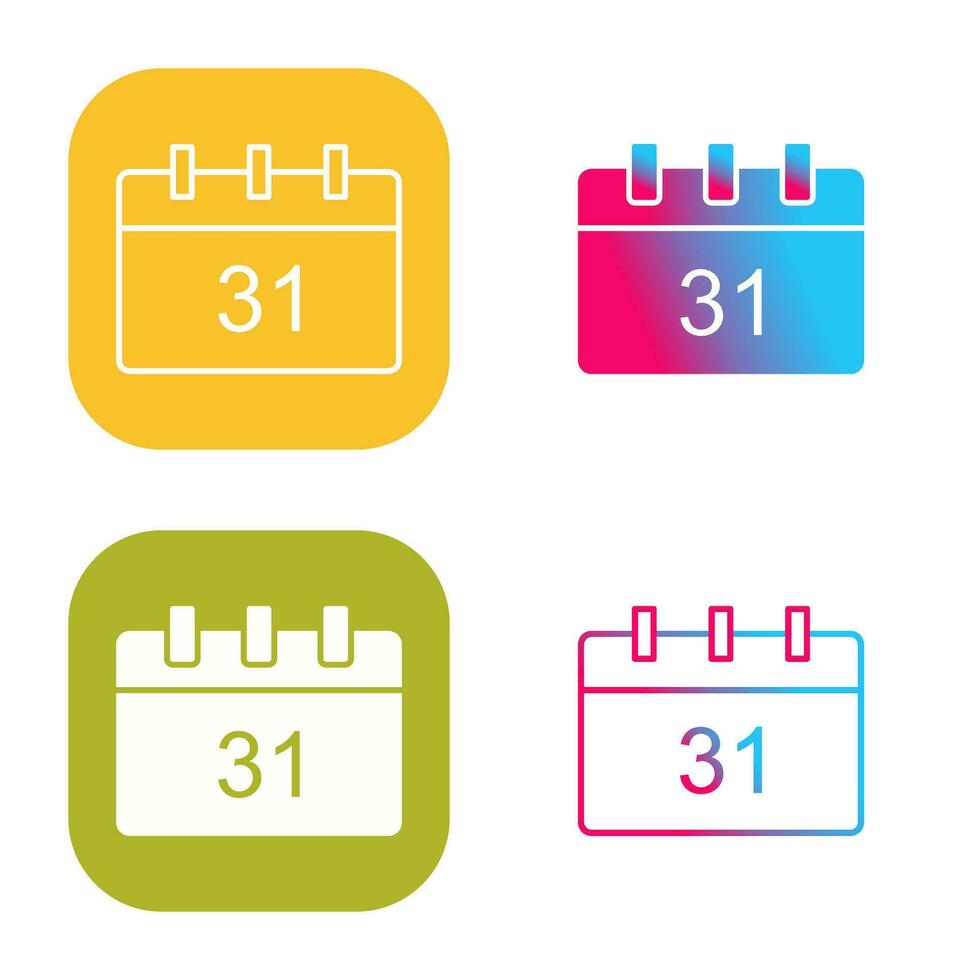 icono de vector de calendario único