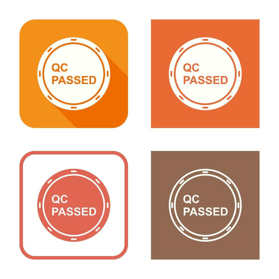 Unique QC Passed Vector Icon