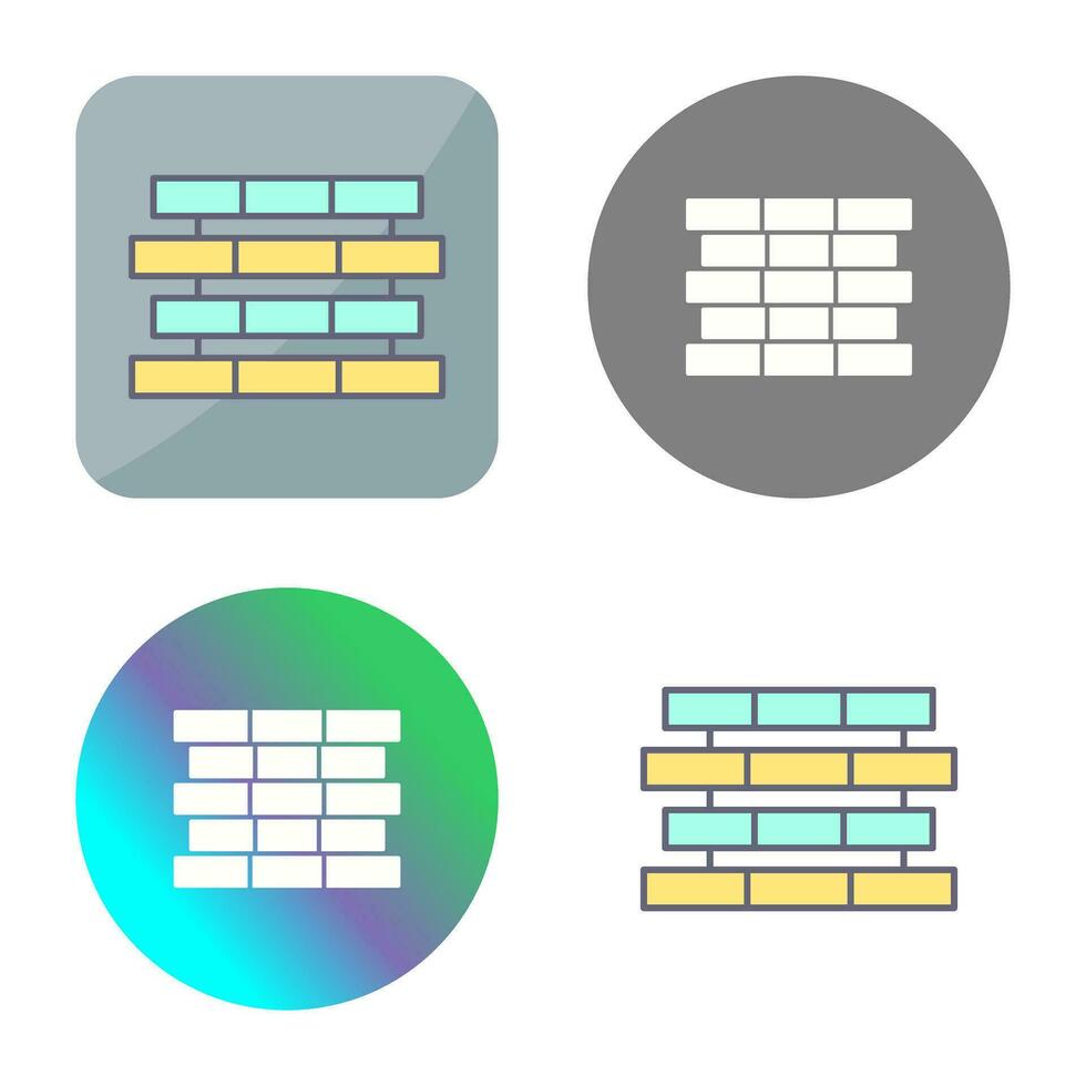 Unique Bricks Vector Icon