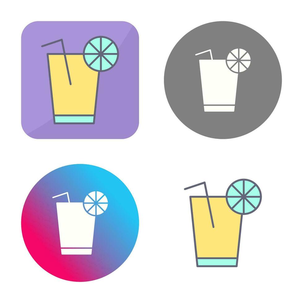 Unique Lemon Juice Vector Icon