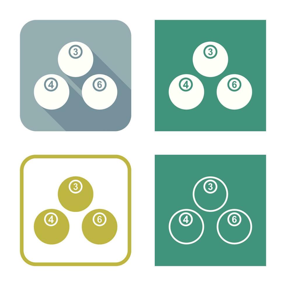 Unique Snooker Balls Vector Icon