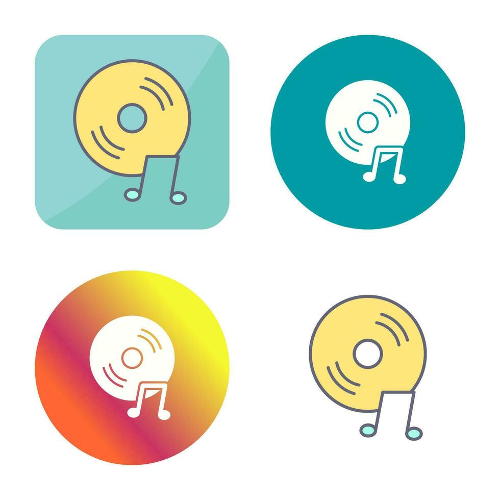 Unique Music CD Vector Icon