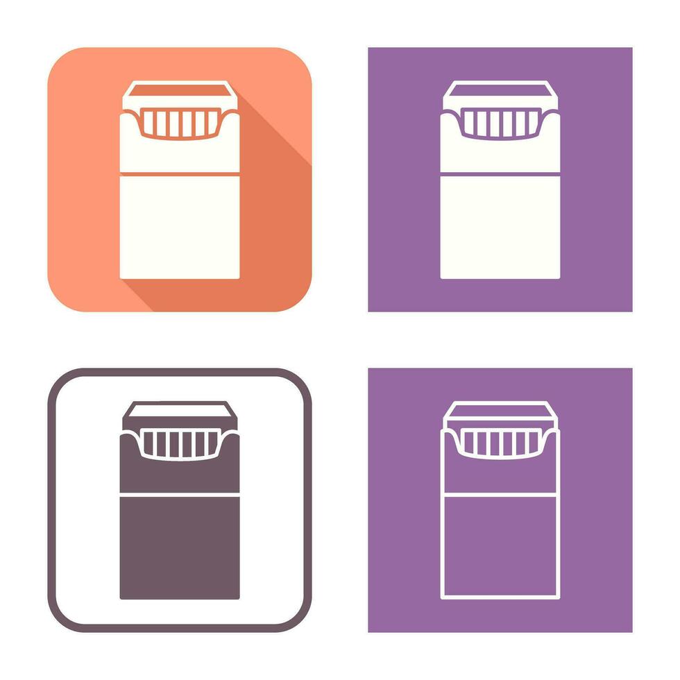 Unique Packet of Cigarettes Vector Icon