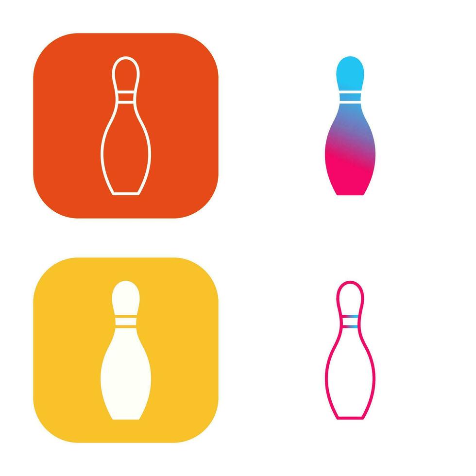 Unique Bowling Pin Vector Icon