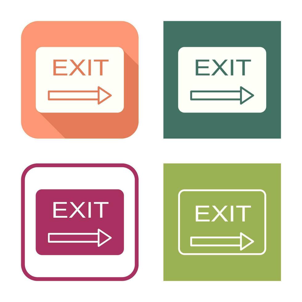 Unique Exit Vector Icon