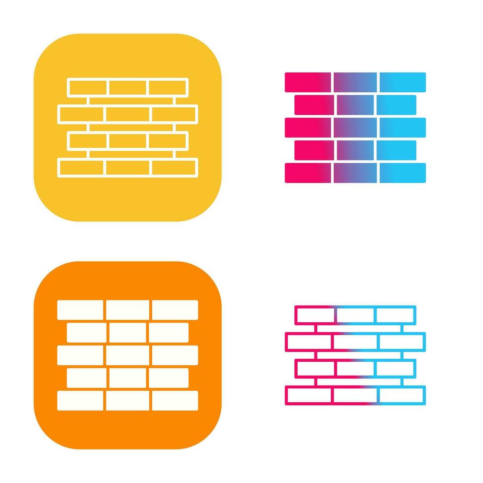 Unique Bricks Vector Icon