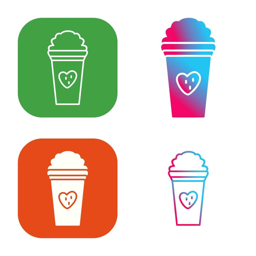 Unique Strawberry Milkshake Vector Icon