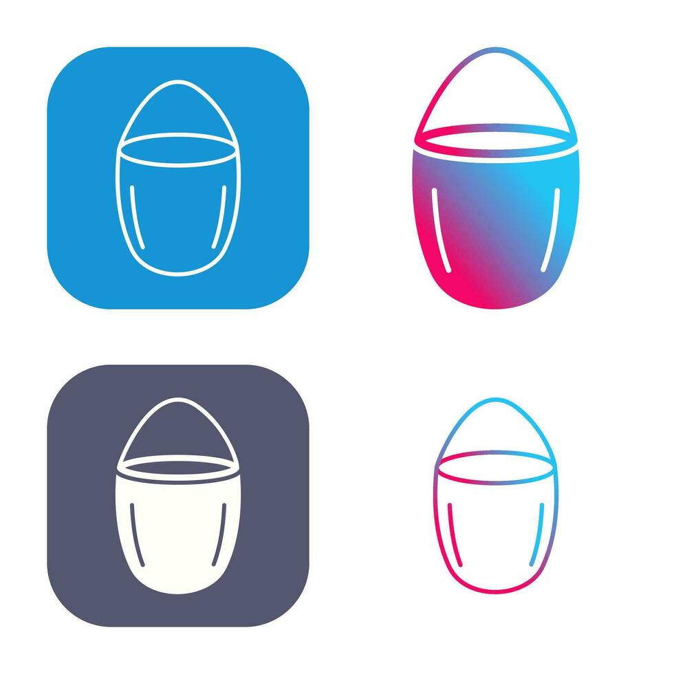 Unique Water Bucket Vector Icon