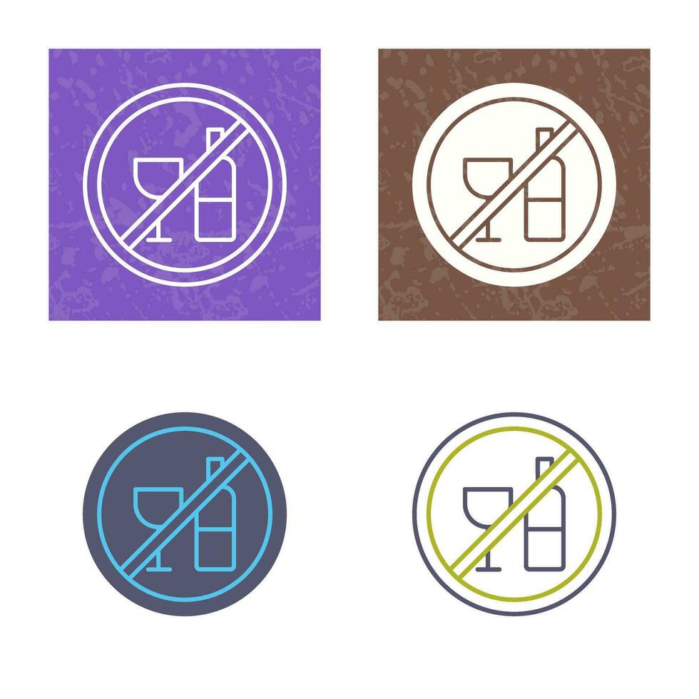 No Drinking Vector Icon