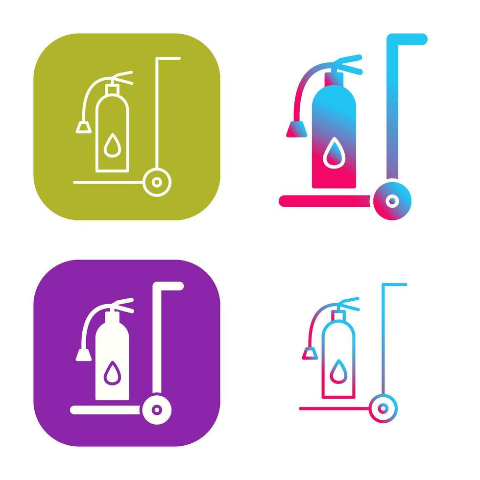 Unique Moveable Extinguisher Vector Icon