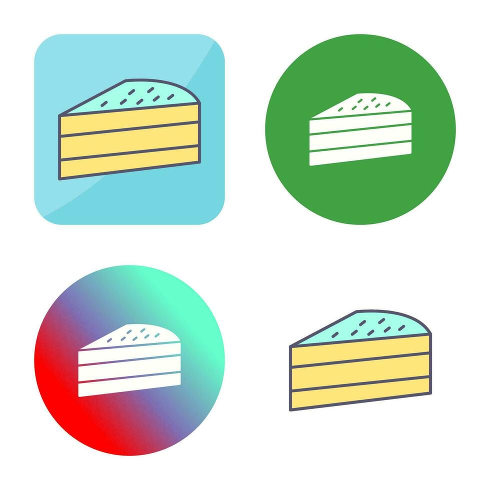 icono de vector de rebanada de pastel