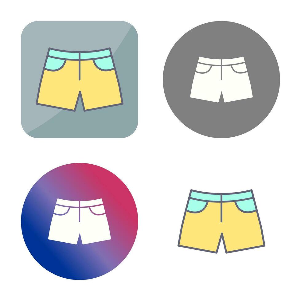 icono de vector de pantalones cortos