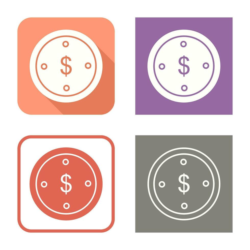 Dollar Coin Vector Icon