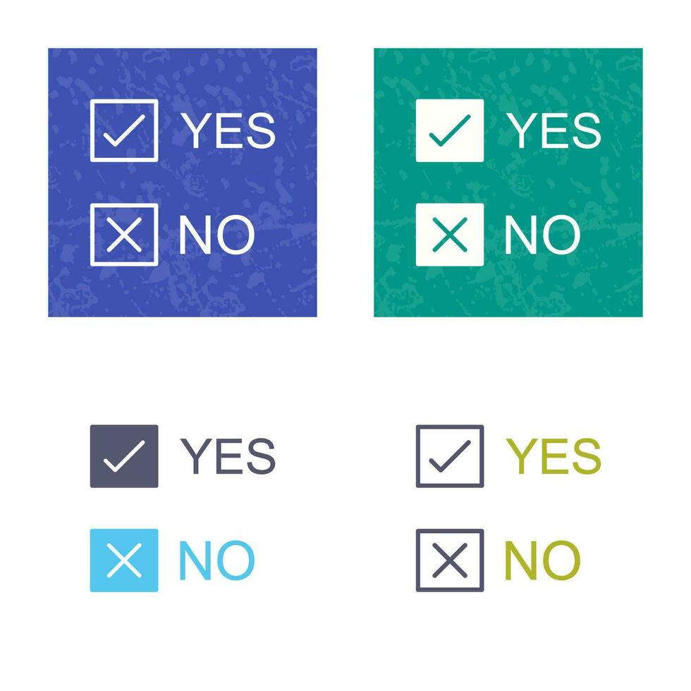 Yes No Option Vector Icon