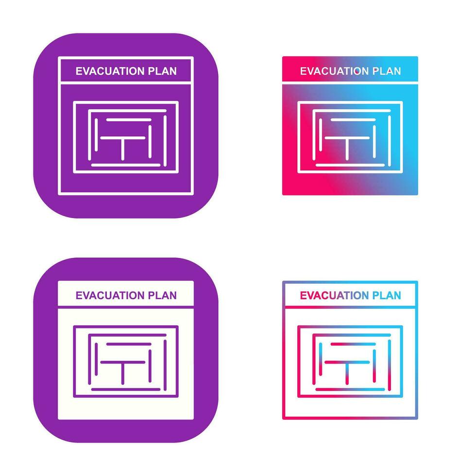 Evacuation Plan Vector Icon