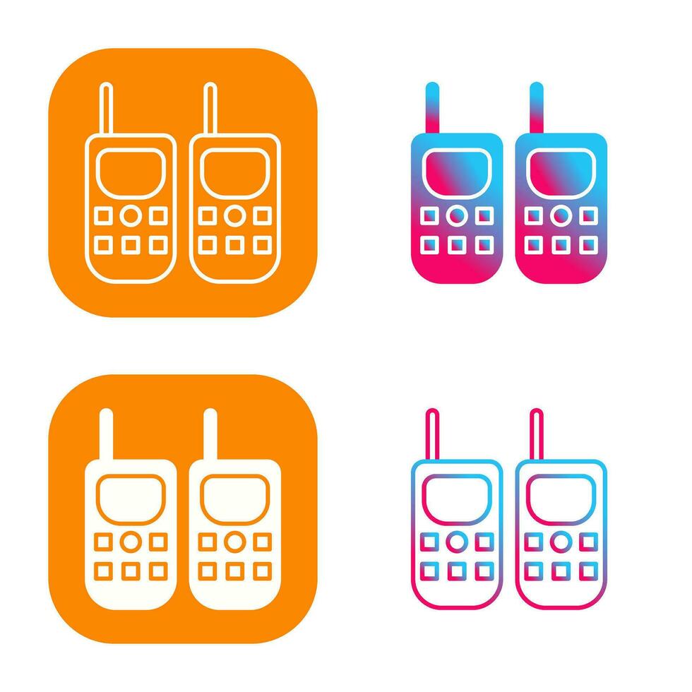 icono de vector de walkie-talkie