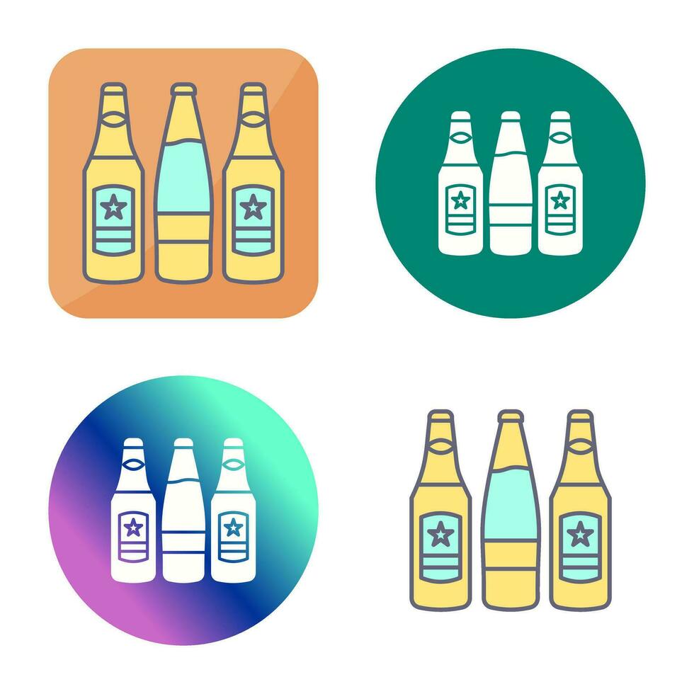 icono de vector de botellas de cerveza