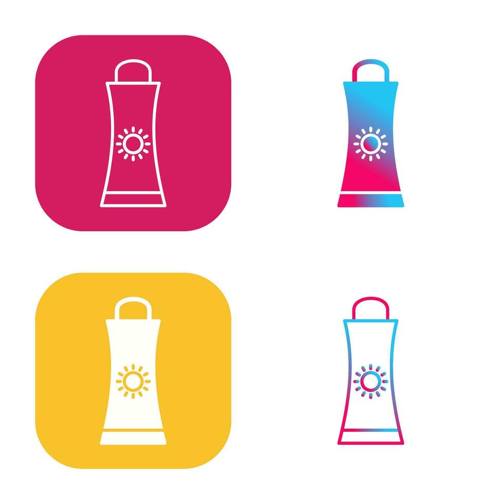 Sunblock Cream Vector Icon