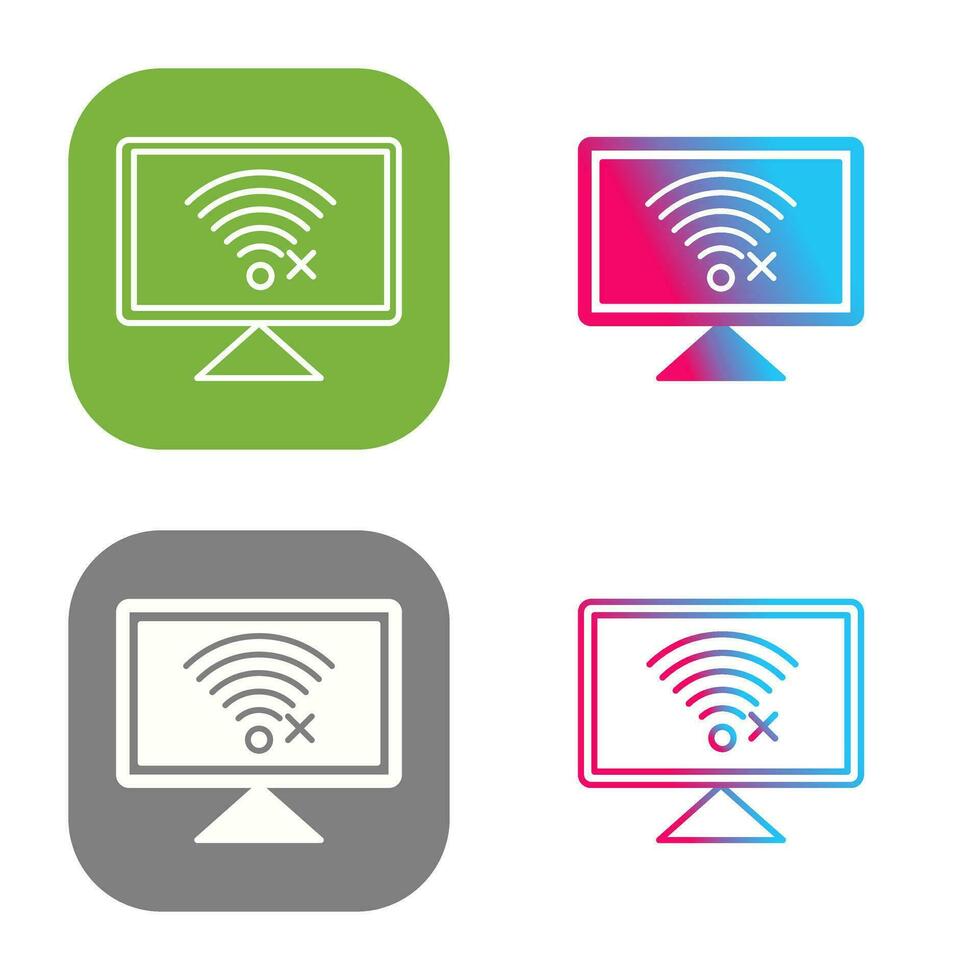 Disconnected Network Vector Icon