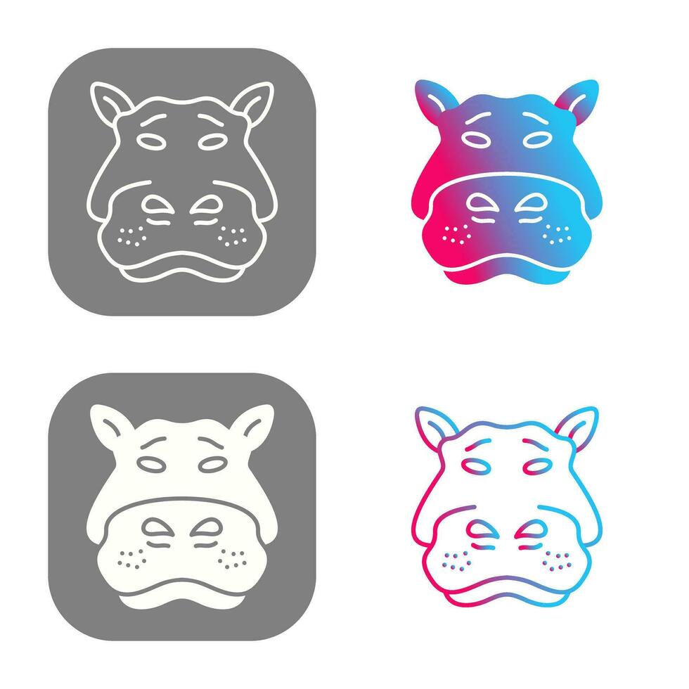 Hippo Vector Icon