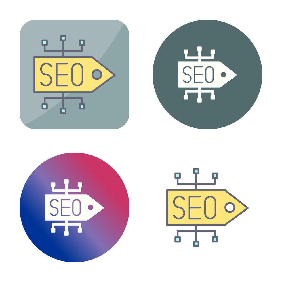 icono de vector de etiqueta seo