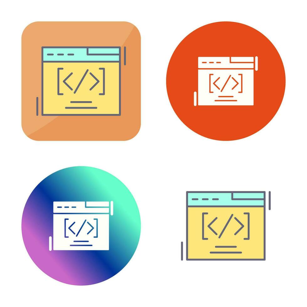 icono de vector de codificación web
