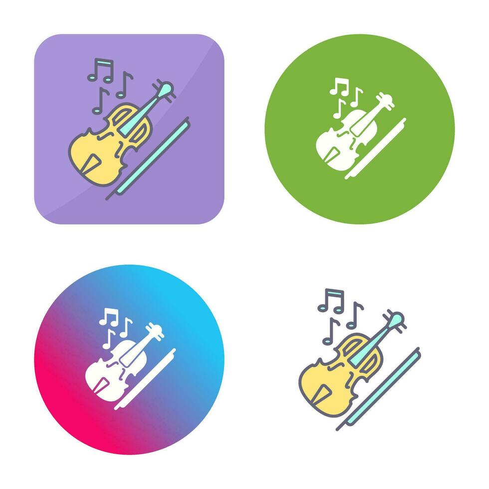 icono de vector de violín