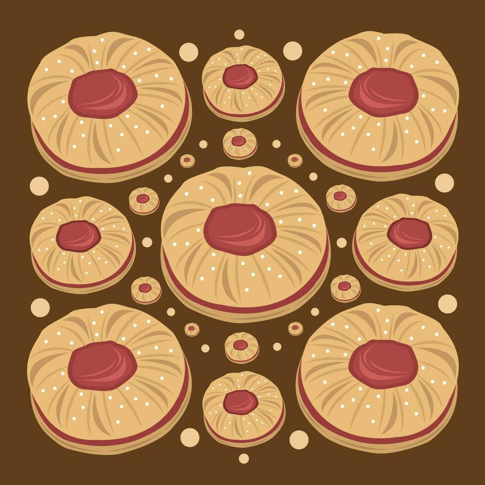 Jammie gandul galletas vector ilustración para gráfico diseño y decorativo elemento