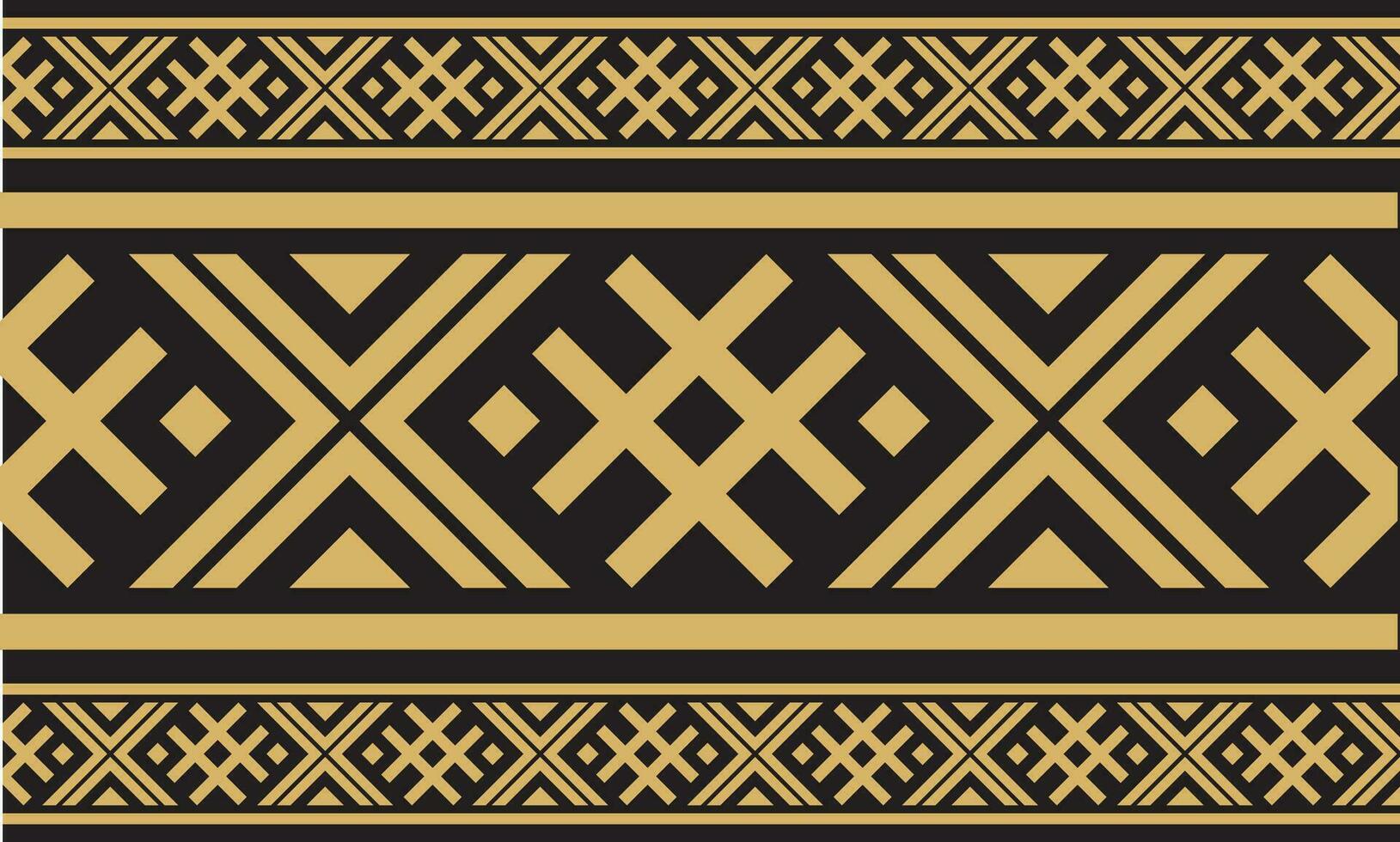 Vector golden color seamless Belarusian national ornament. Ethnic endless black border, Slavic peoples frame