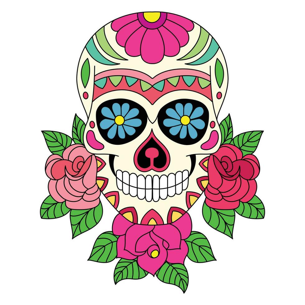 suger skull 6-color version vector