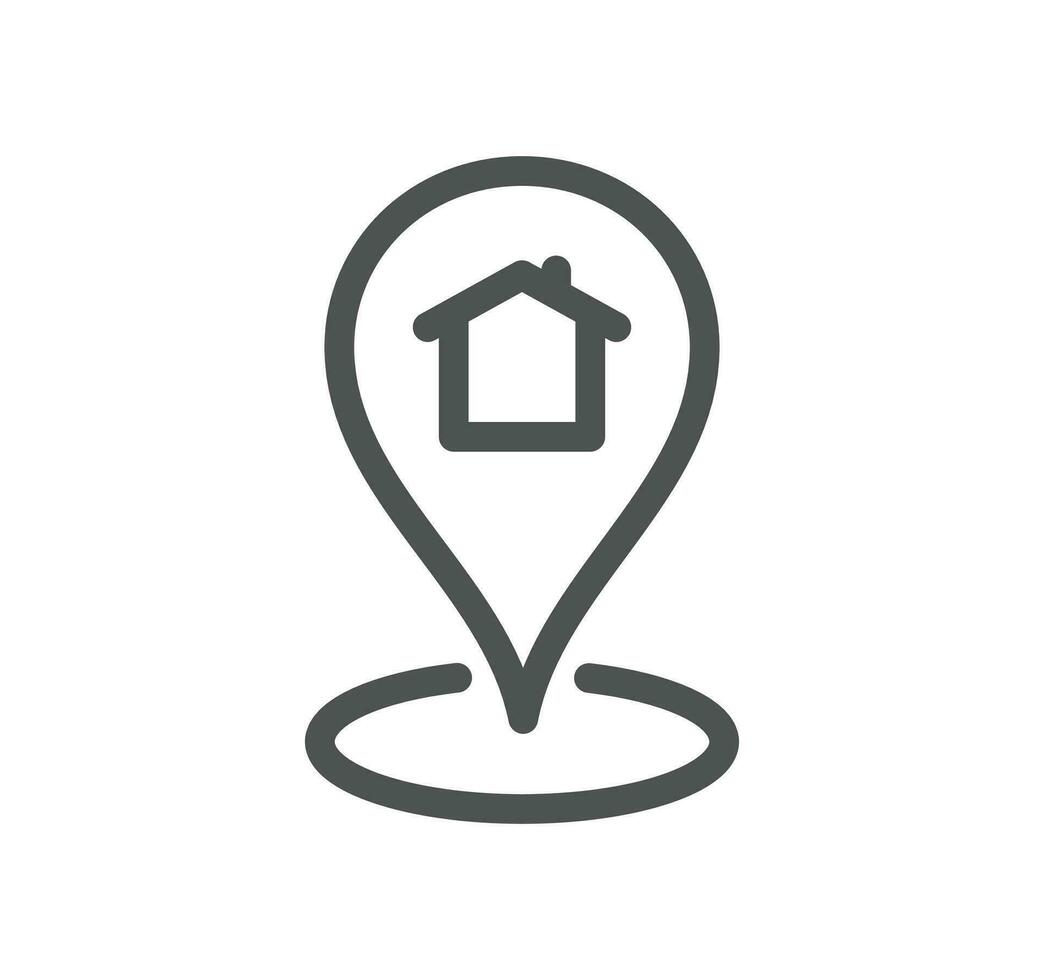 Time and address related icon outline and linear vector. vector
