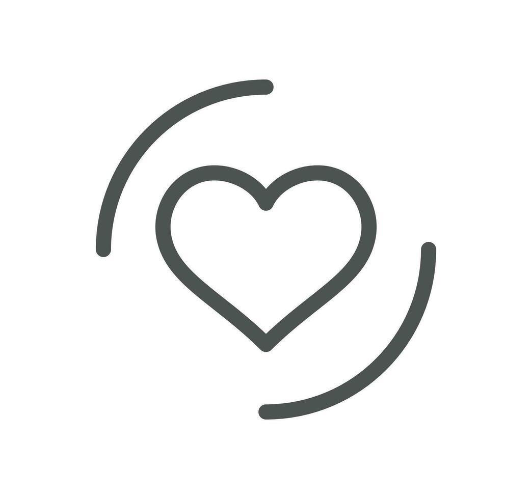 Friendship and charity related icon outline and linear vector. vector