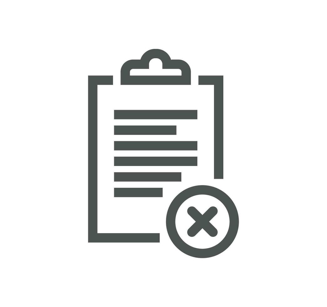 Clipboard related icon outline and linear vector. vector