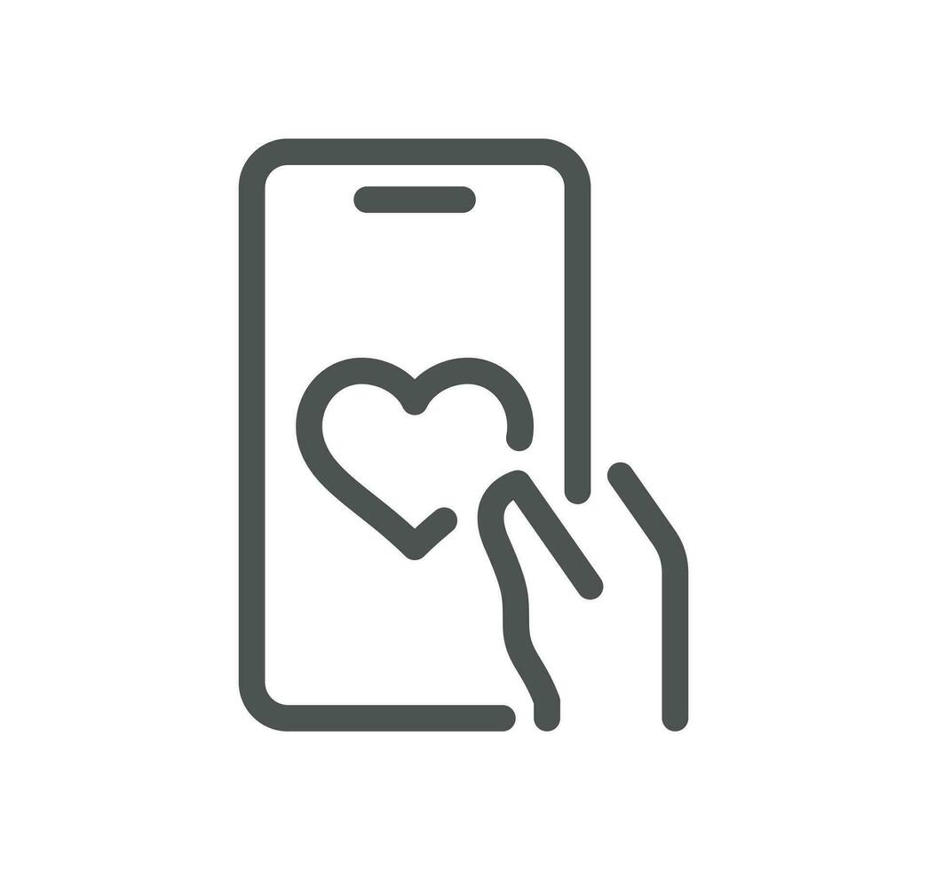 Friendship and charity related icon outline and linear vector. vector