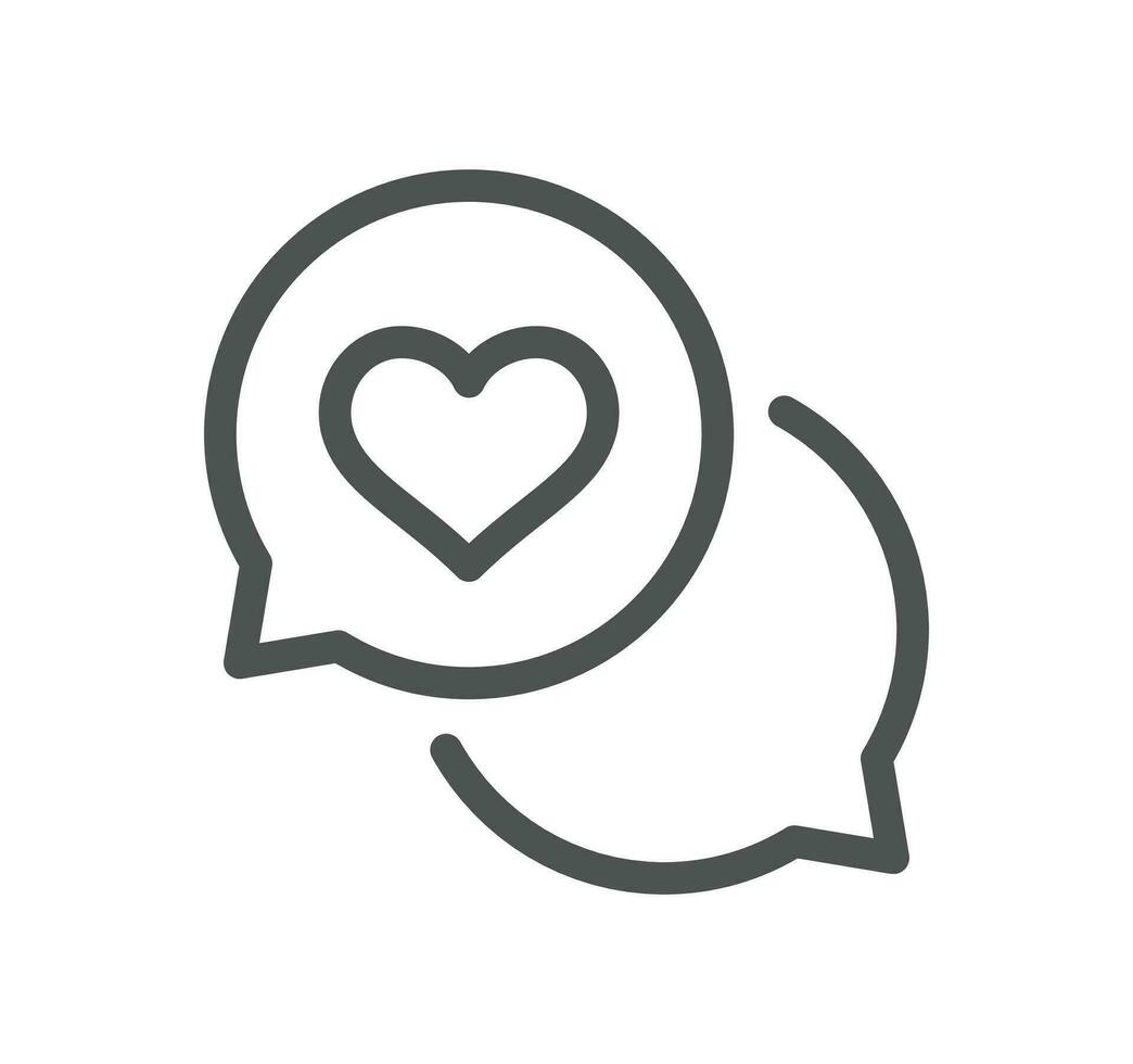 Friendship and charity related icon outline and linear vector. vector