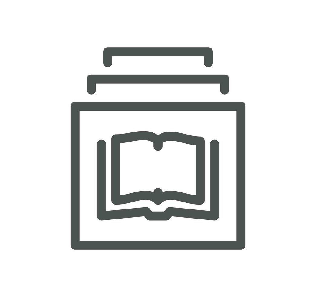 Learning management system related icon outline and linear vector. vector