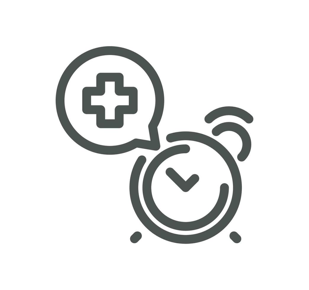 Healthcare and medicine related icon outline and linear vector. vector