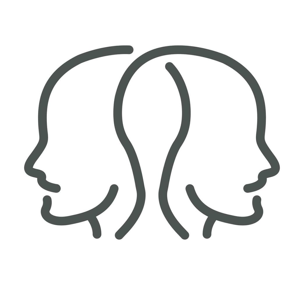 Friendship and charity related icon outline and linear vector. vector