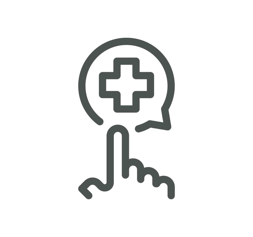 Healthcare and medicine related icon outline and linear vector. vector