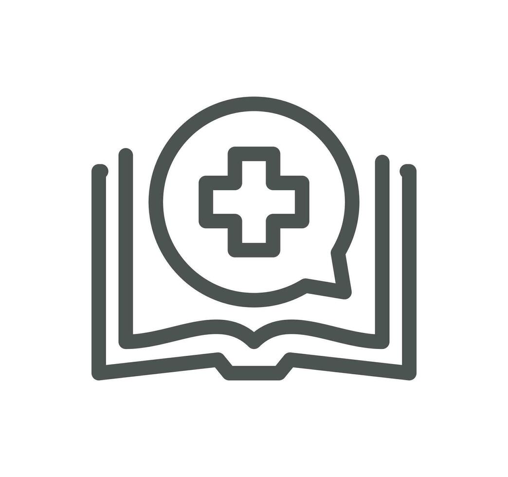 Healthcare and medicine related icon outline and linear vector. vector