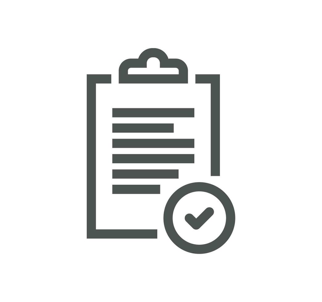 Clipboard related icon outline and linear vector. vector