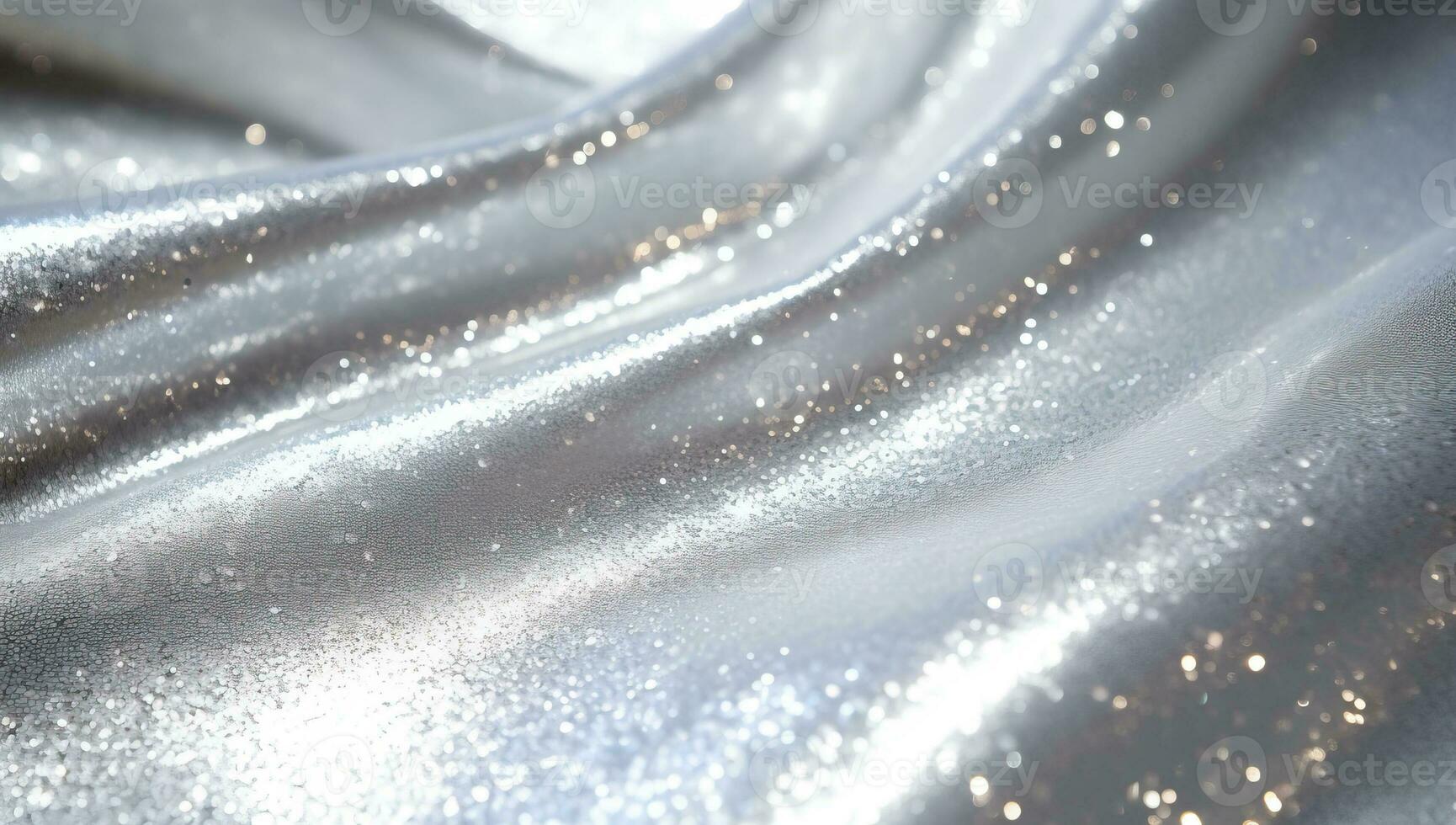 Silver fabric with sparkles background AI Generated photo