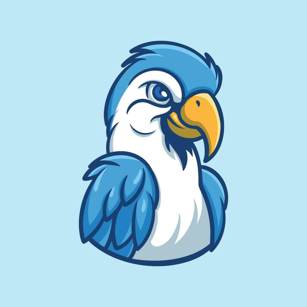Blue Eagle Cartoon Illustration vector