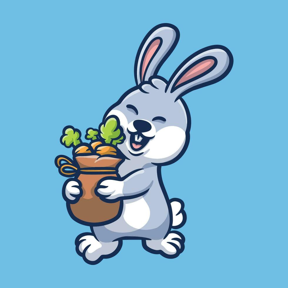 Rabbit Food Cartoon Illustration vector