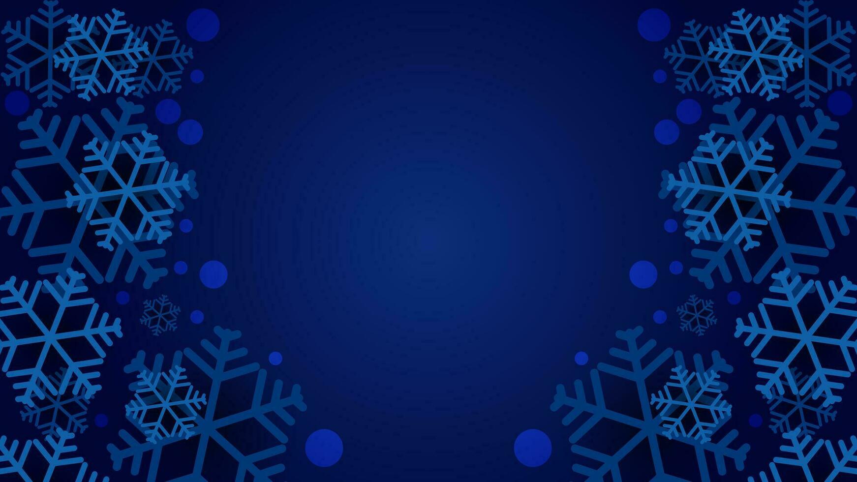 Winter background template with snowflake particles suitable for banner, poster, advertisement, brochure. Vector illustration