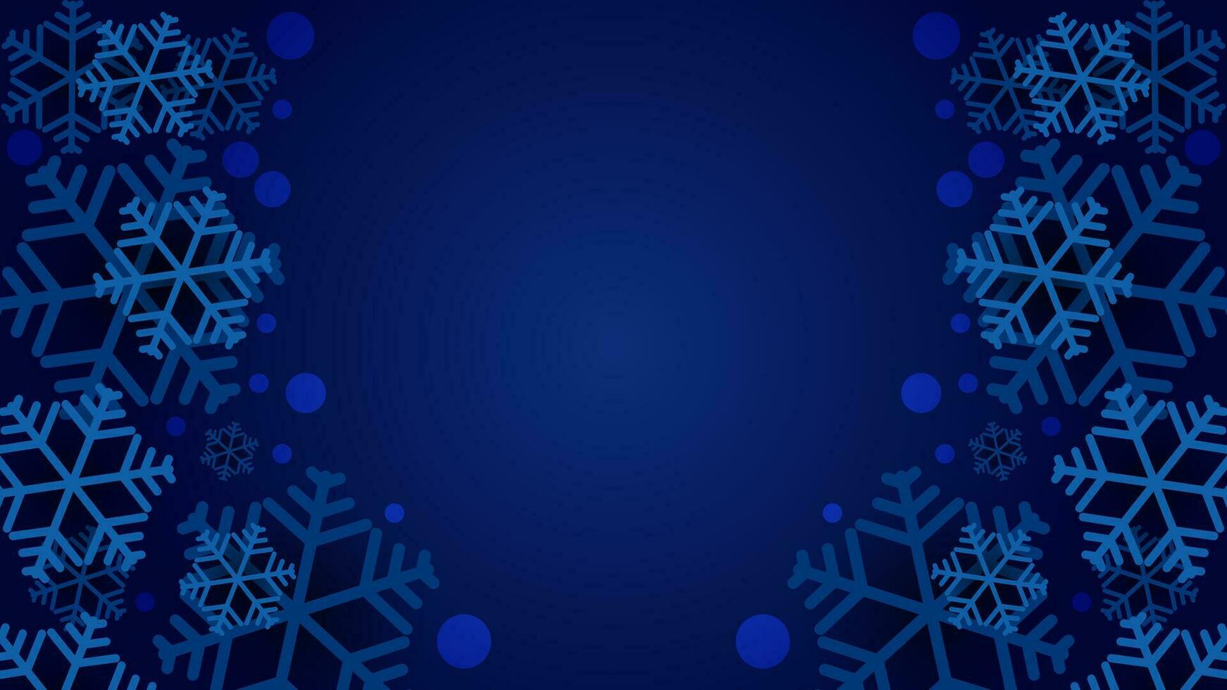 Winter background template with snowflake particles suitable for banner, poster, advertisement, brochure. Vector illustration