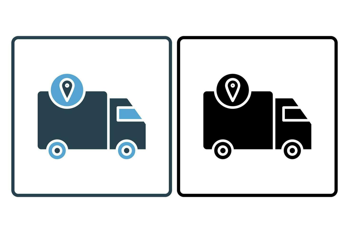 Delivery Tracking Icon. Icon related to Delivery. suitable for web site, app, user interfaces, printable etc. Solid icon style. Simple vector design editable