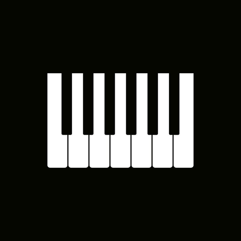 piano llaves plano estilo vector icono